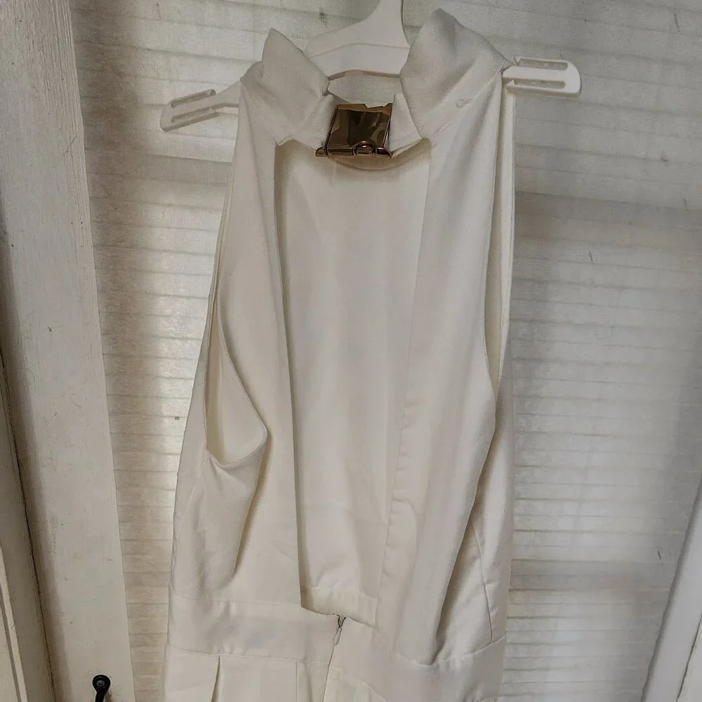 White haulted dress size m - Picture 3 of 9